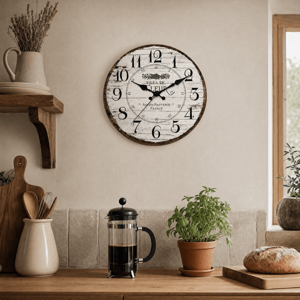 Royal Opera Provencal Distressed Wall Clock