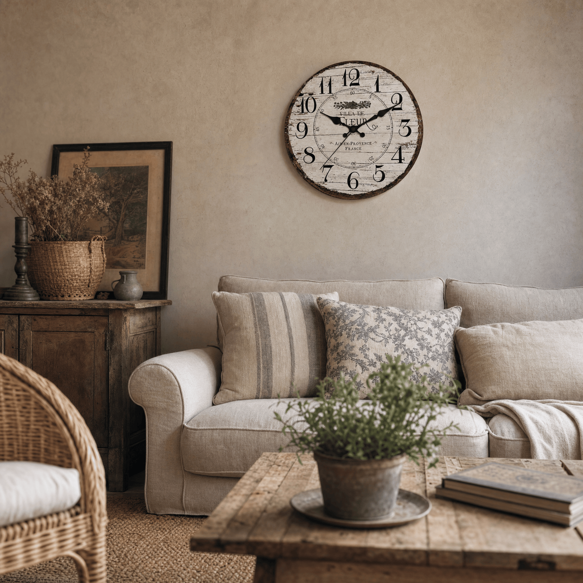 Royal Opera Provencal Distressed Wall Clock