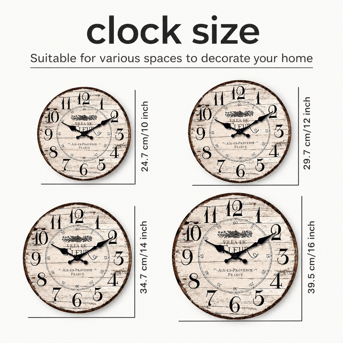 Royal Opera Provencal Distressed Wall Clock