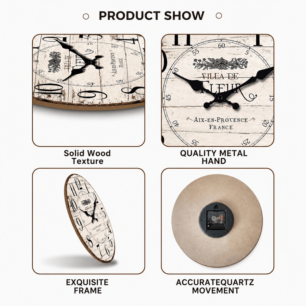 Royal Opera Provencal Distressed Wall Clock