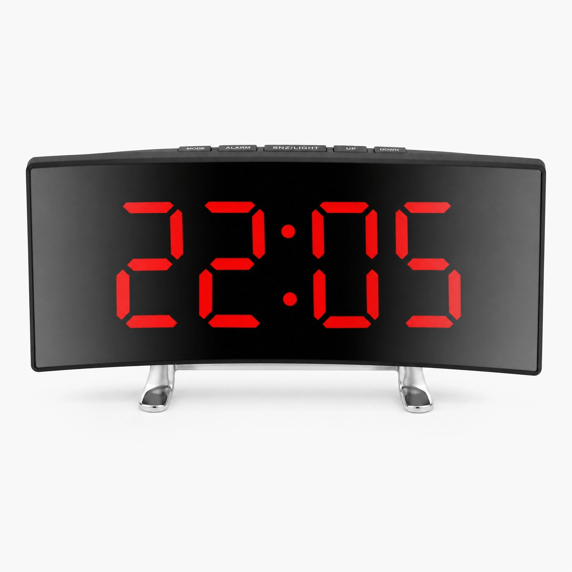 Royal Opera Red Digital Clock Curved LED Silent