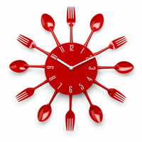 Royal Opera Red Modern Kitchen Clock Silent Movement