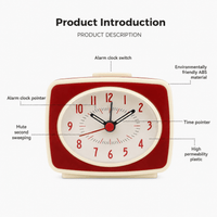 Royal Opera Retro Analog Alarm Clock