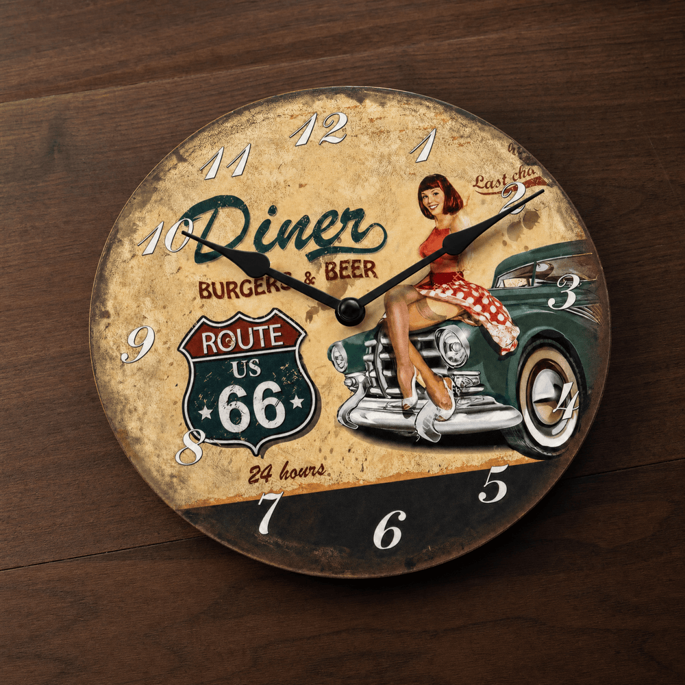 Royal Opera Retro Diner Wall Clock