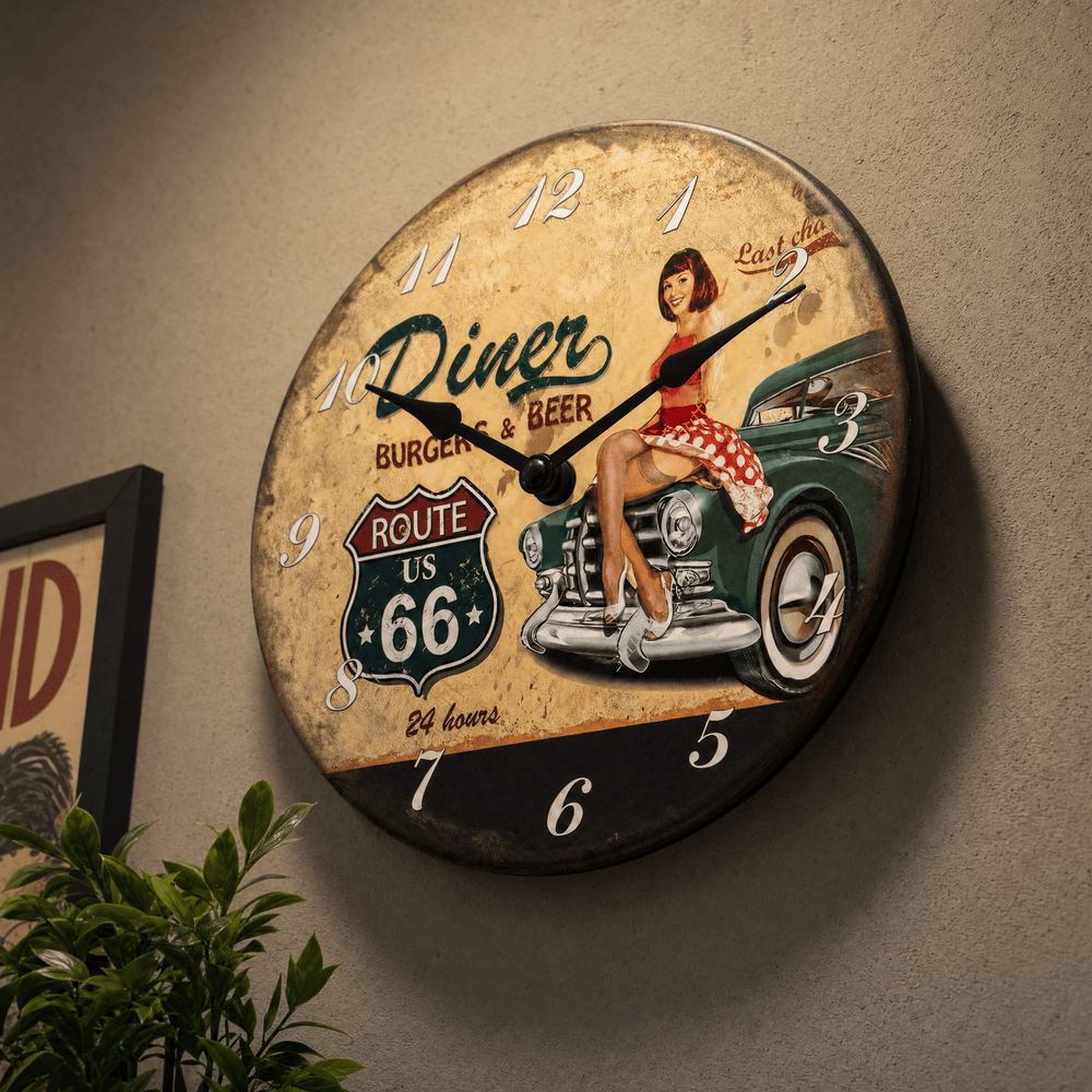 Royal Opera Retro Diner Wall Clock