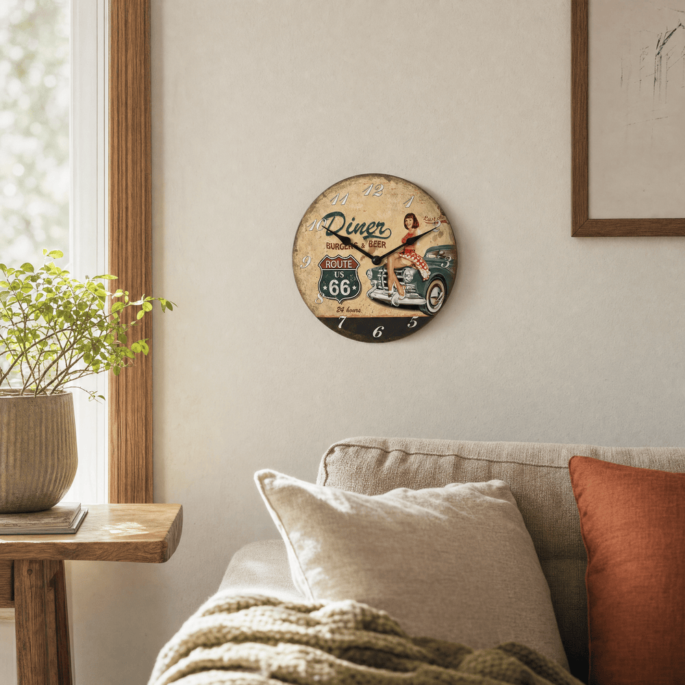 Royal Opera Retro Diner Wall Clock