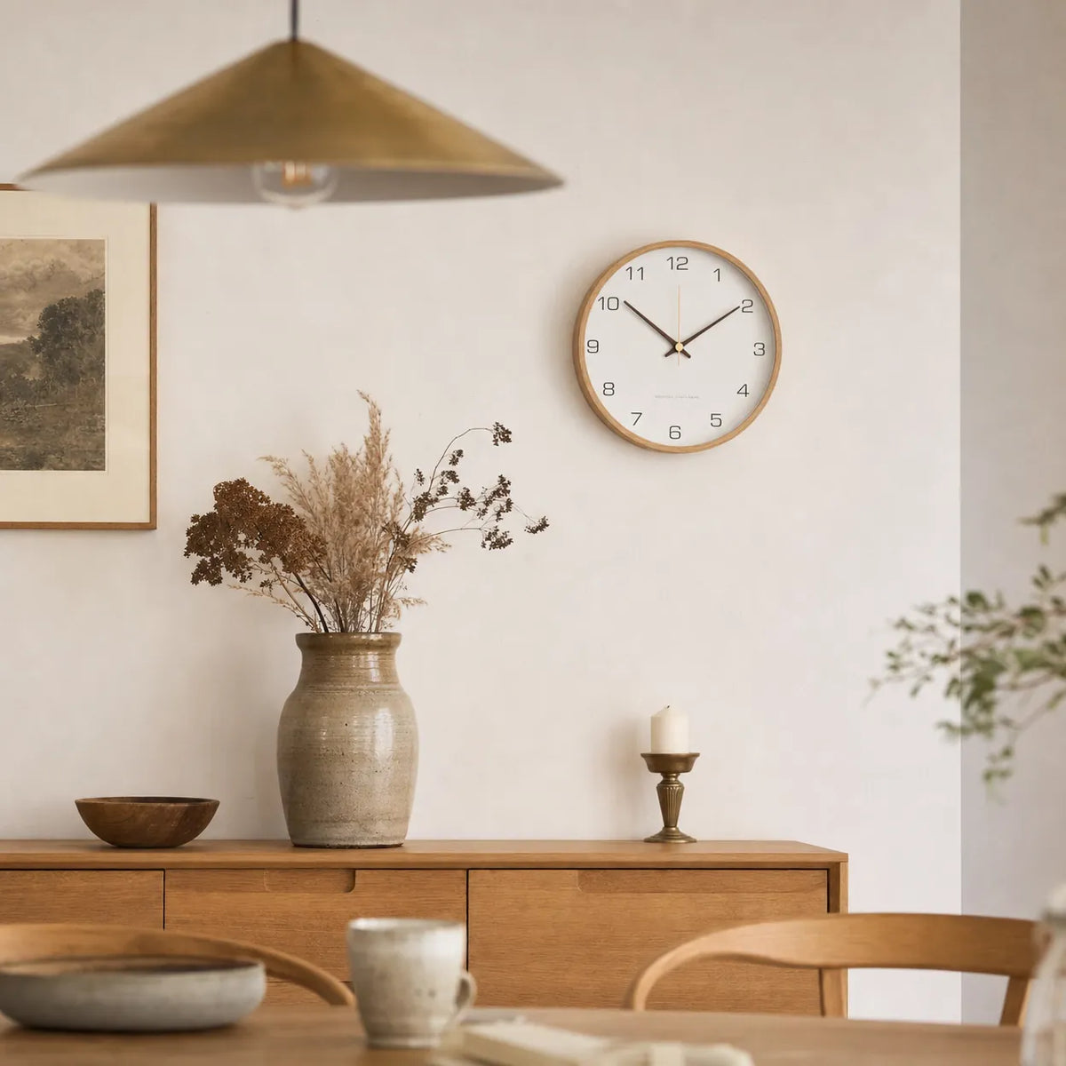 Royal Opera Scandinavian Solid Wood Wall Clock