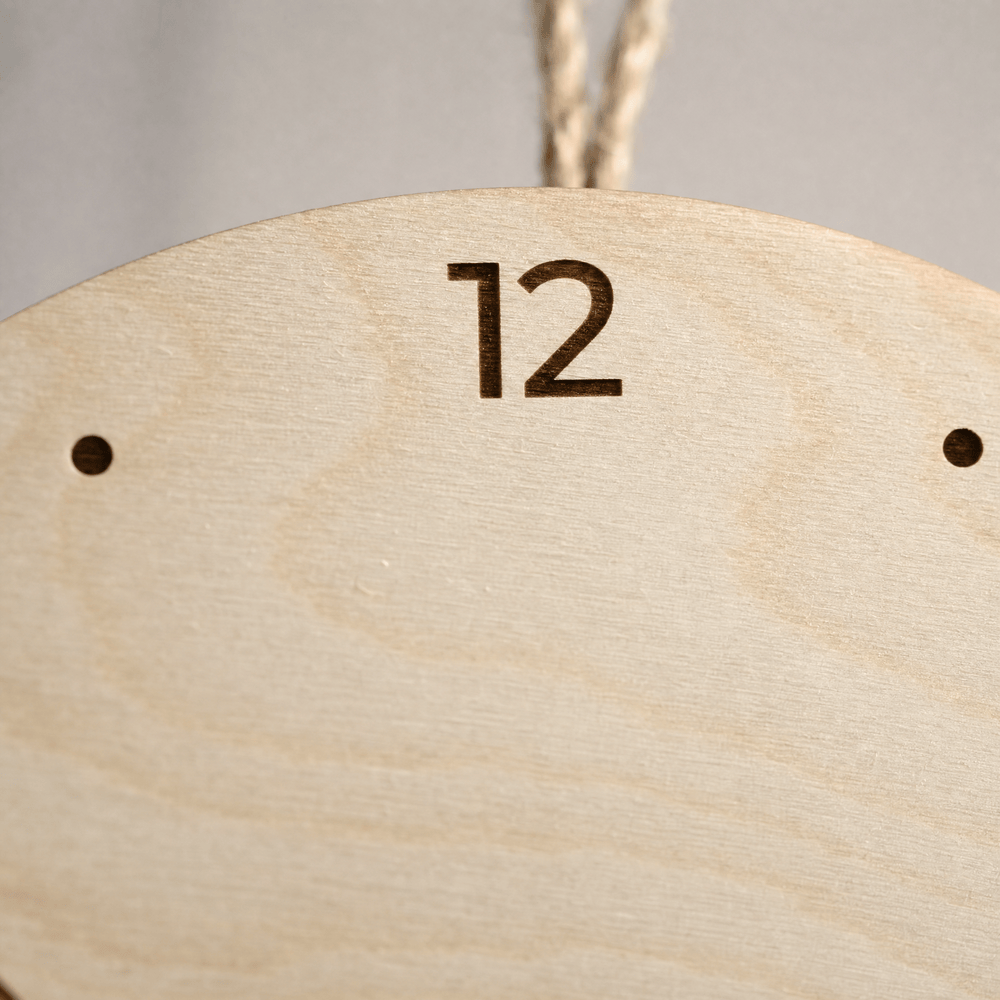 Royal Opera Scandinavian Wooden Clock Leaf Hands