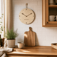 Royal Opera Scandinavian Wooden Clock Leaf Hands