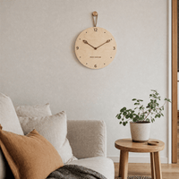 Royal Opera Scandinavian Wooden Clock Leaf Hands