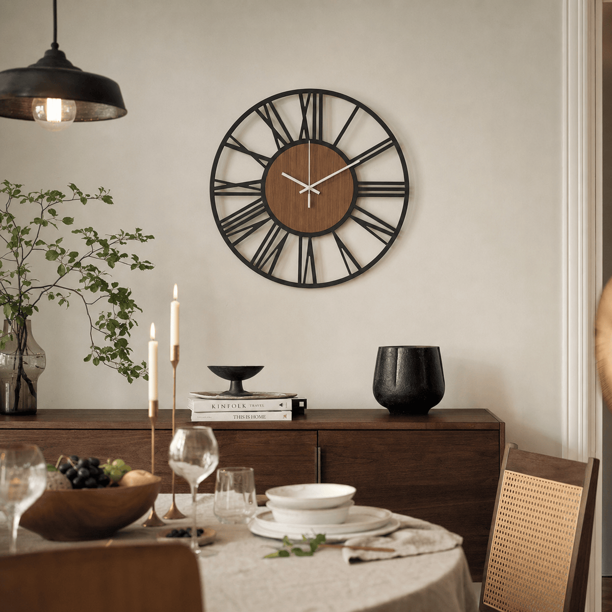 Royal Opera Scandinavian Wooden Wall Clock