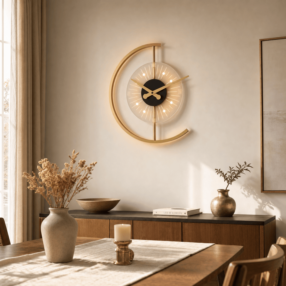Royal Opera Silent Luminous Effect Wall Clock