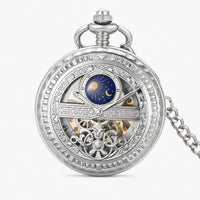 Royal Opera Silver Pocket Watch Vintage Skeleton