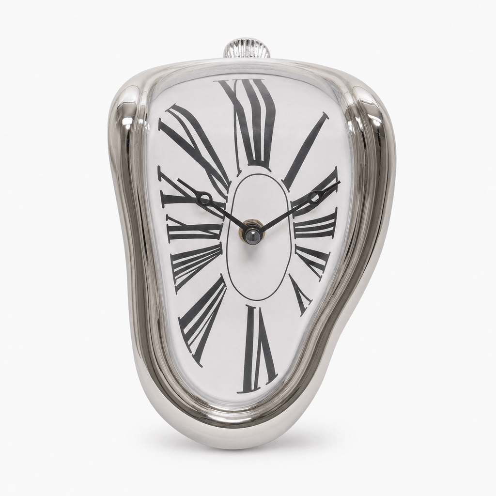Royal Opera Silver Surreal Dali Digital Clock