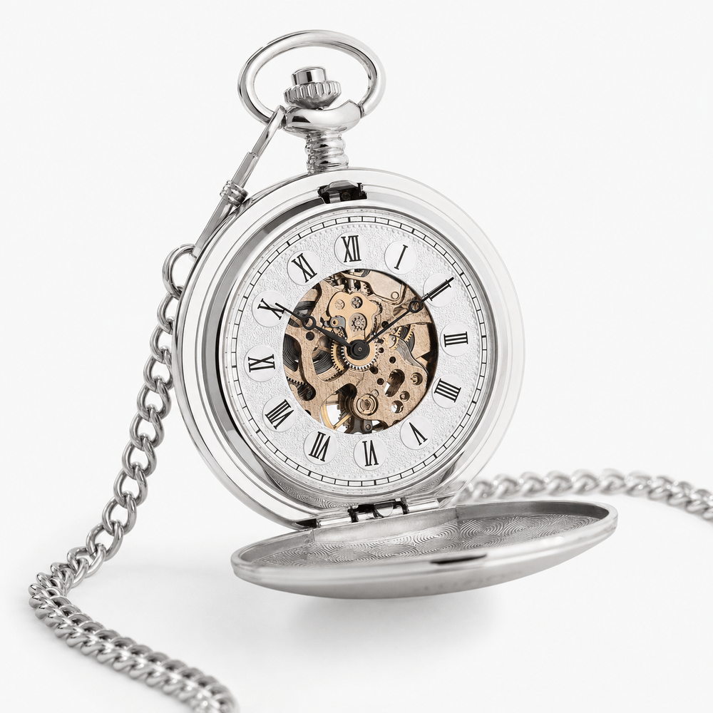Royal Opera Skeleton Dial Mechanical Pocket Watch