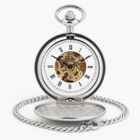 Royal Opera Skeleton Dial Mechanical Pocket Watch