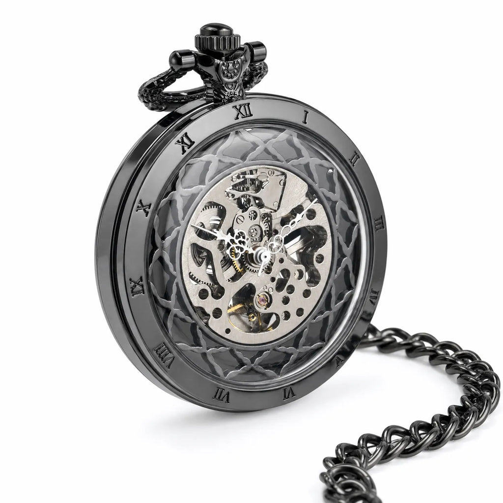 Royal Opera Skeleton Mechanical Pocket Watch