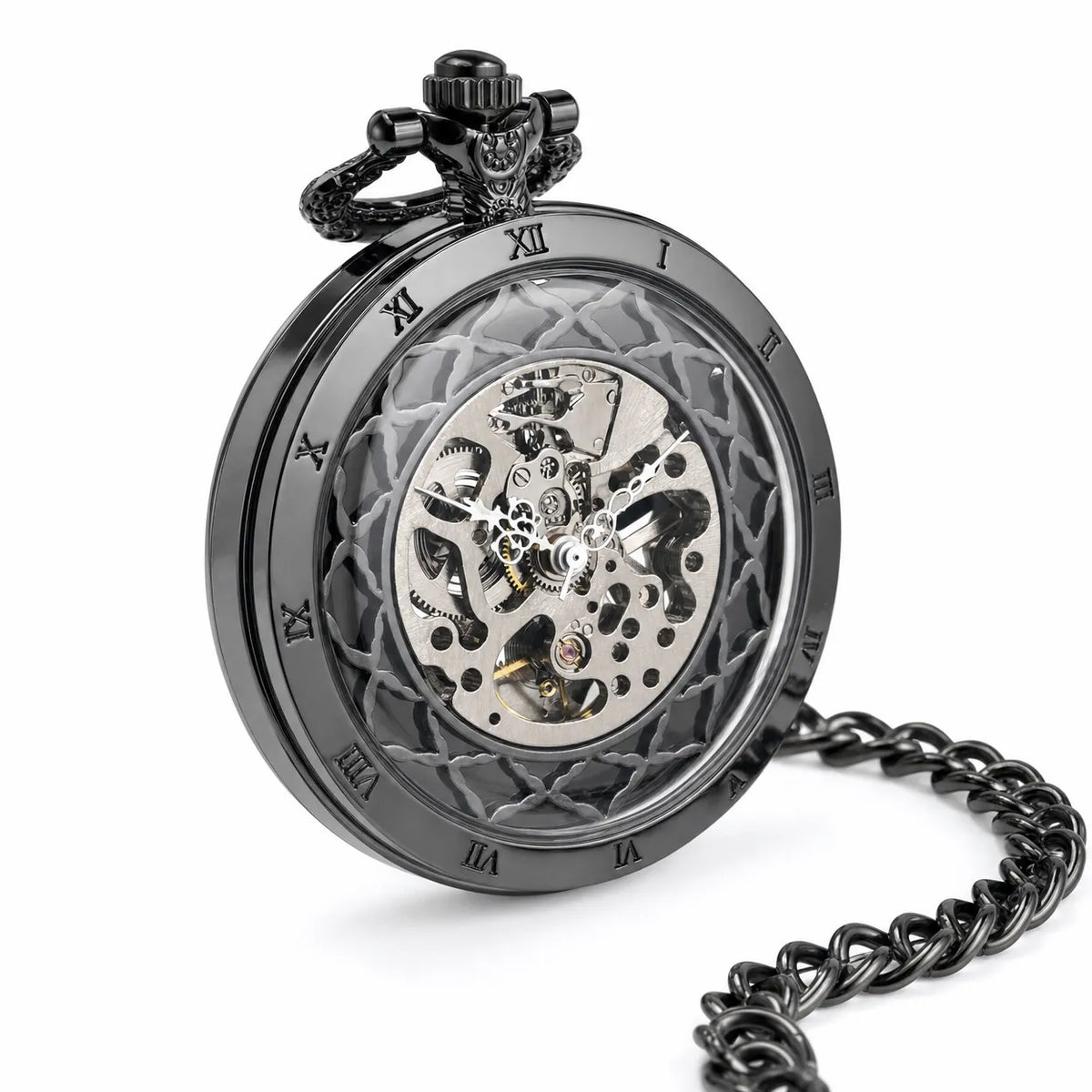 Royal Opera Skeleton Mechanical Pocket Watch