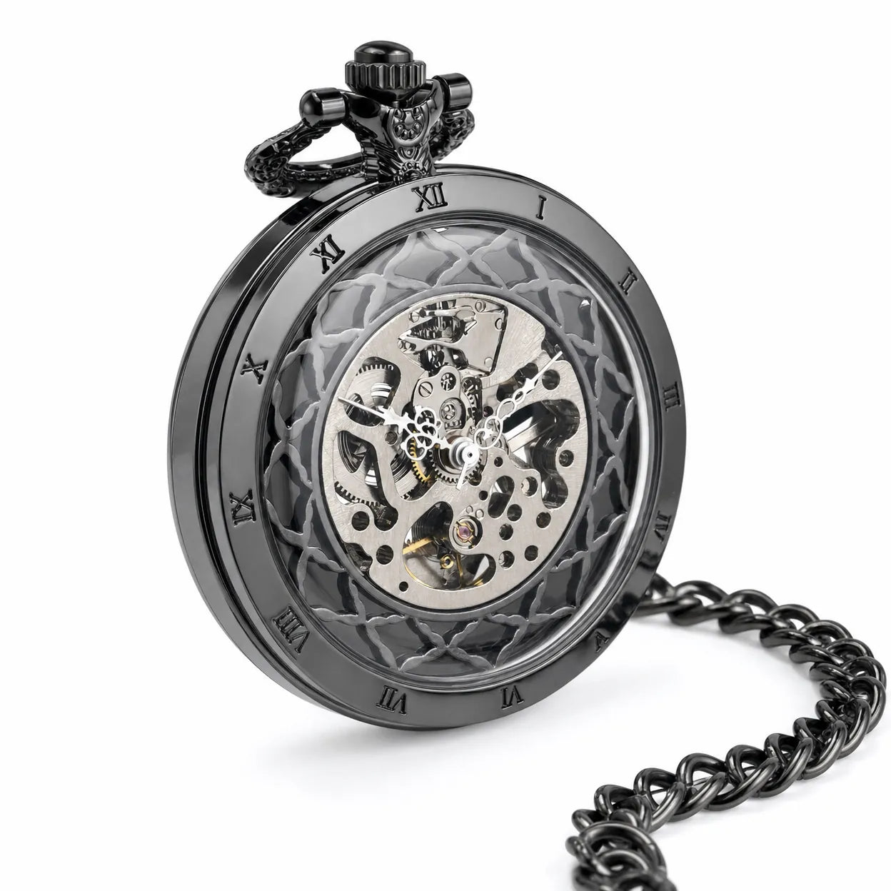 Royal Opera Skeleton Mechanical Pocket Watch