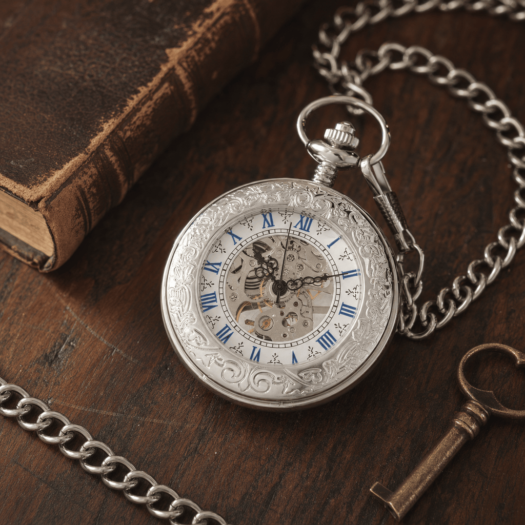 Royal Opera Skeleton Mechanical Pocket Watch For Him