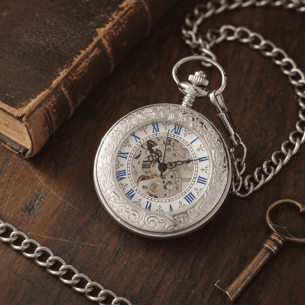 Royal Opera Skeleton Mechanical Pocket Watch For Him
