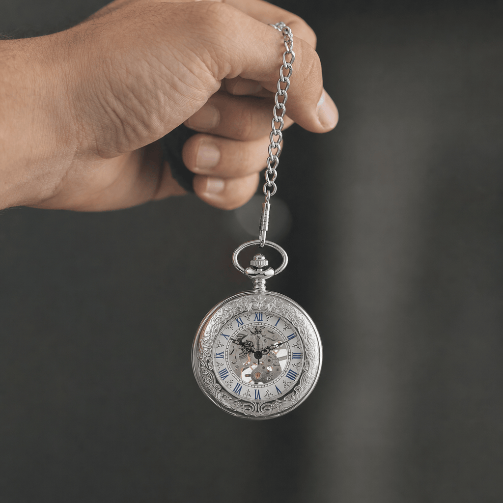 Royal Opera Skeleton Mechanical Pocket Watch For Him