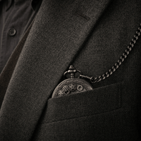 Royal Opera Skeleton Pocket Watch With Chain