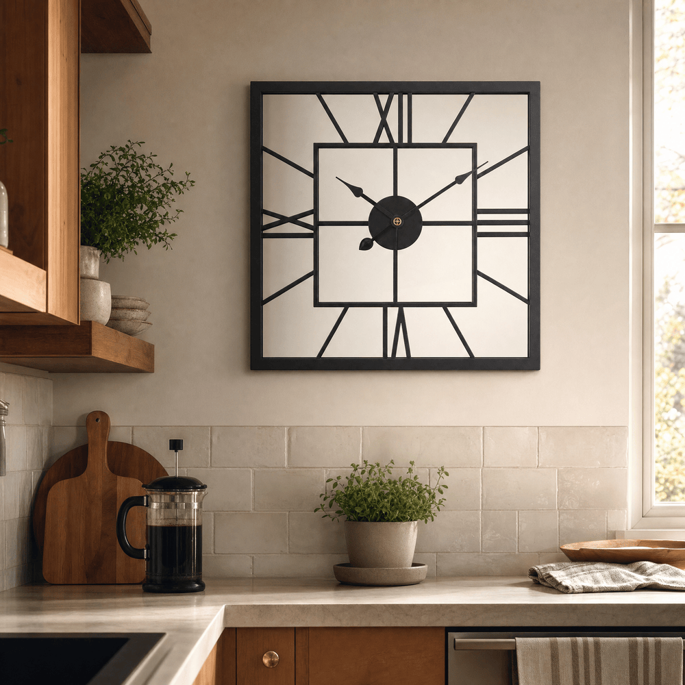 Royal Opera Square Mirror Wall Clock