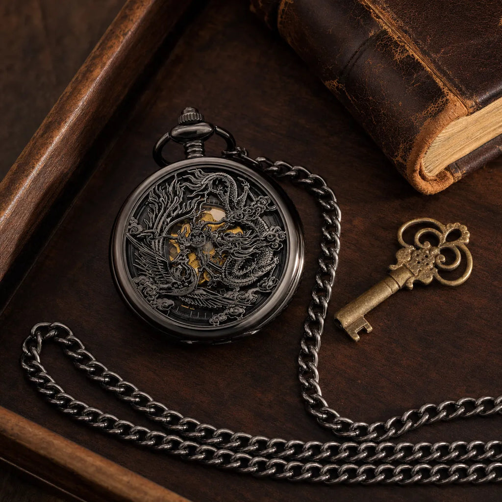 Royal Opera Steampunk Open Face Pocket Watch