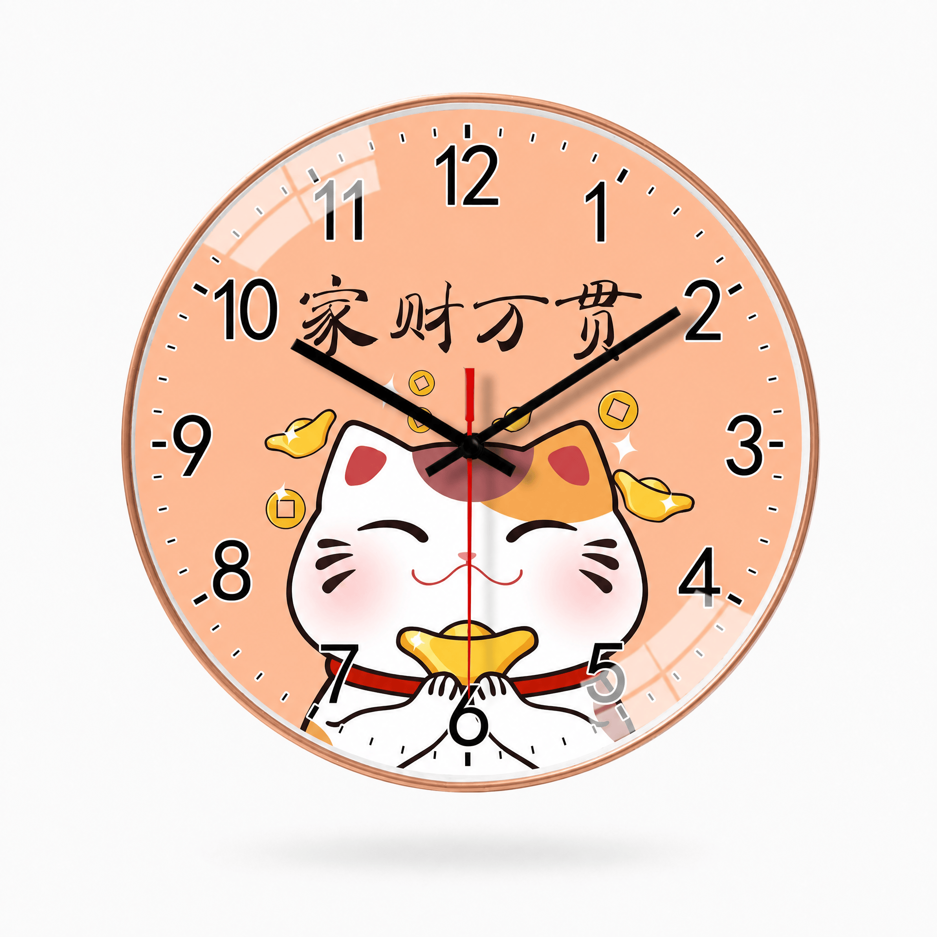 Royal Opera Style 1 / 20cm Maneki Cat Wall Clock
