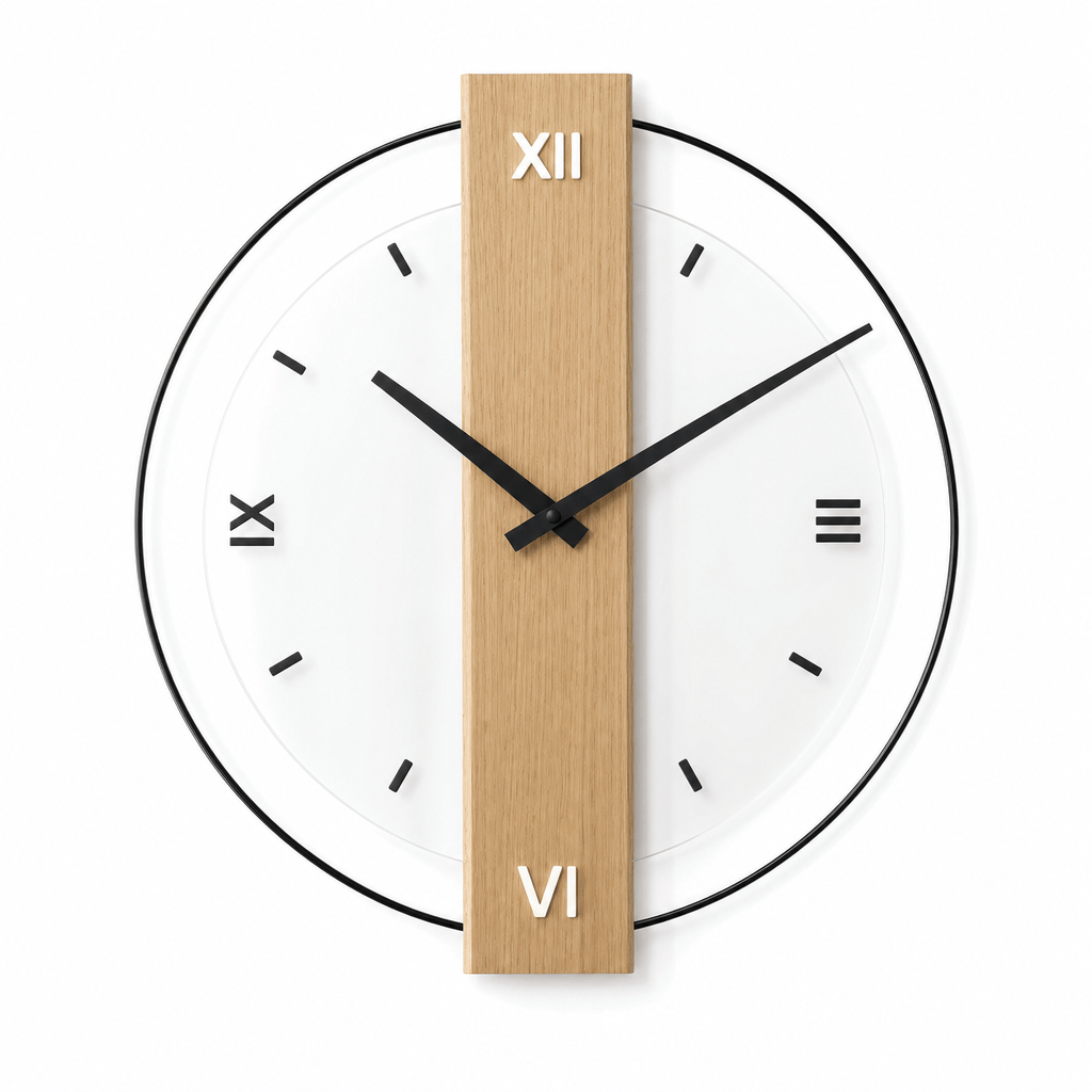 Royal Opera Style 1 / 40cm Minimalist Wooden Wall Clock Silent