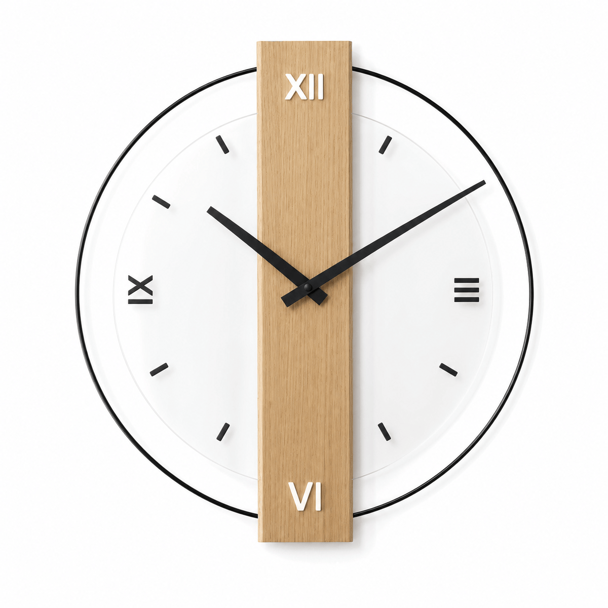 Royal Opera Style 1 / 40cm Minimalist Wooden Wall Clock Silent
