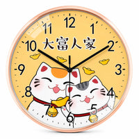 Royal Opera Style 3 / 20cm Maneki Cat Wall Clock