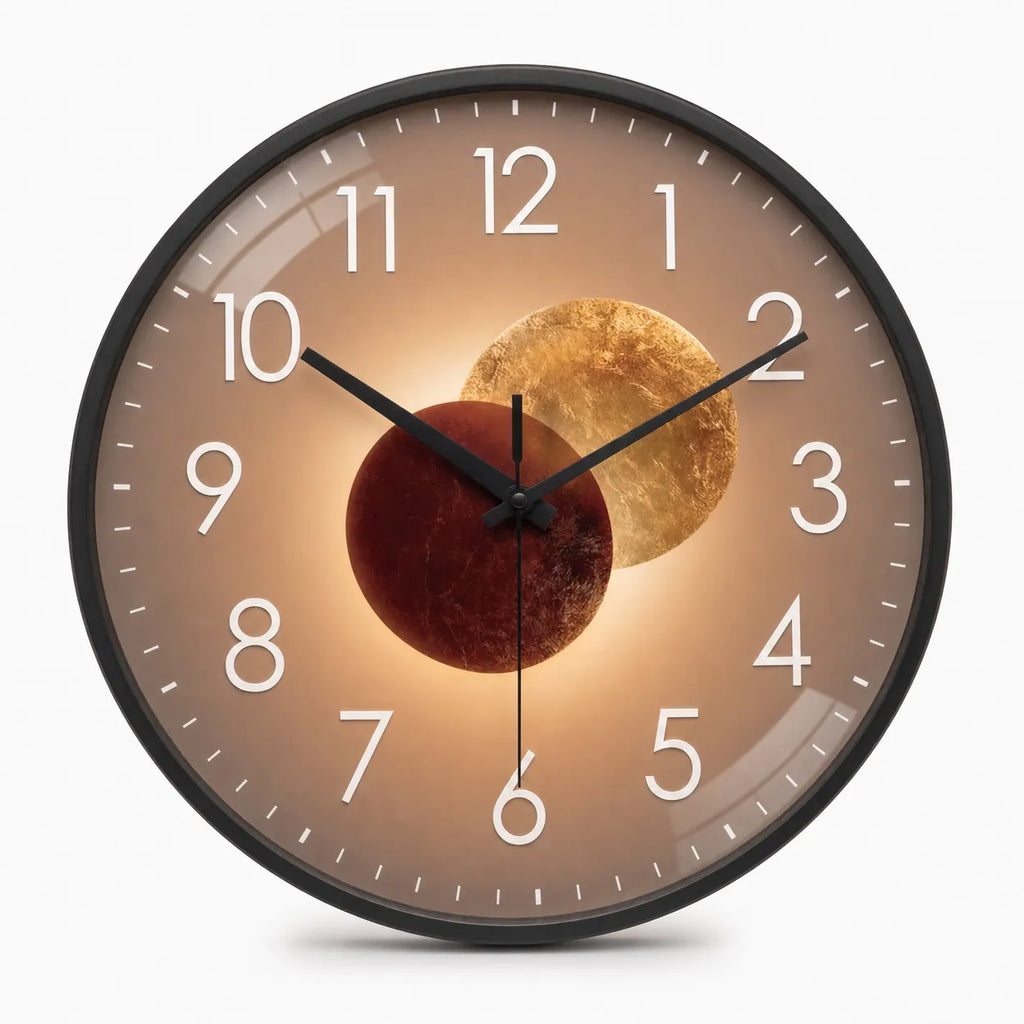 Royal Opera Style 3 Black Dial 30 cm Modern Minimalist Wall Clock Shadow Effect