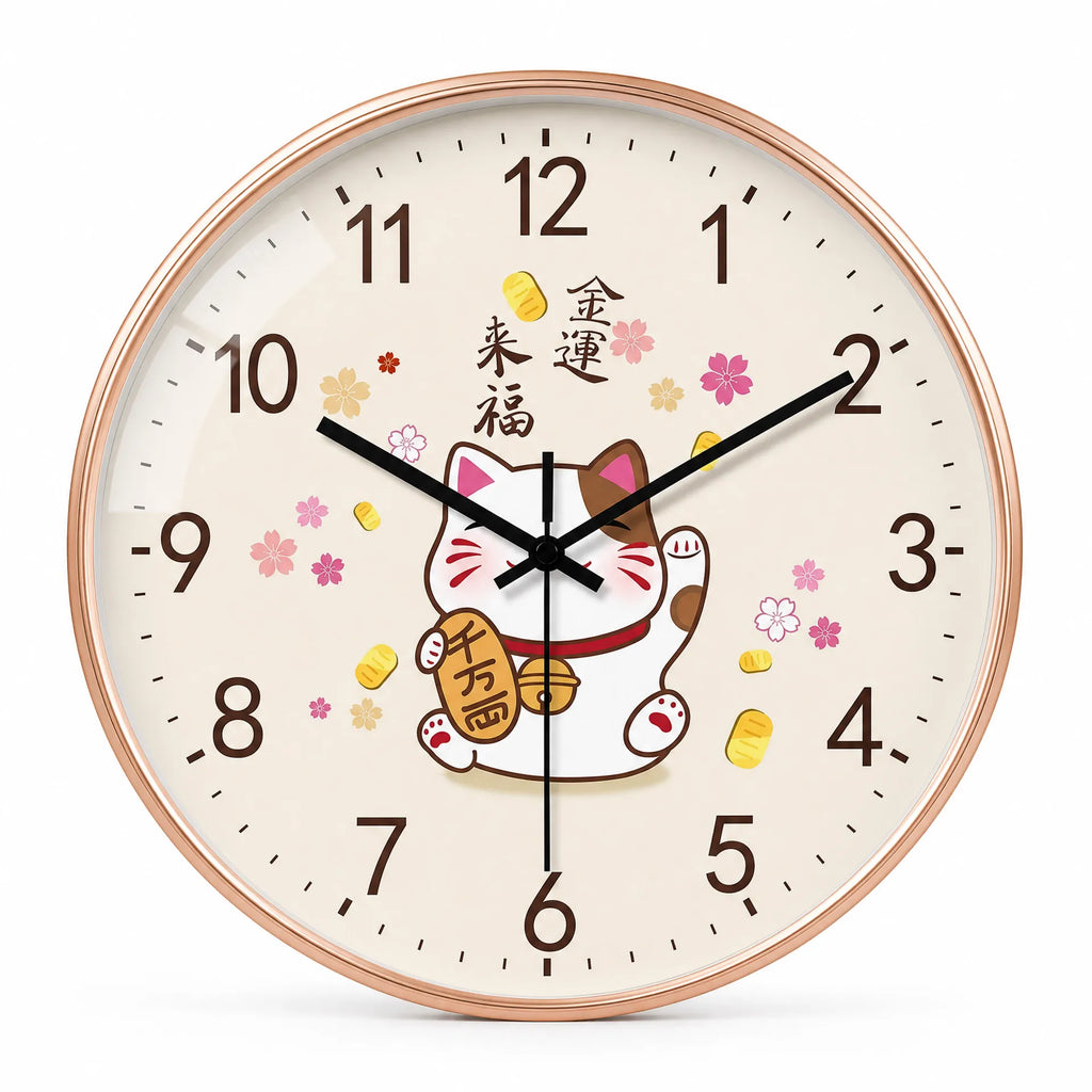 Royal Opera Style 4 / 20cm Maneki Cat Wall Clock