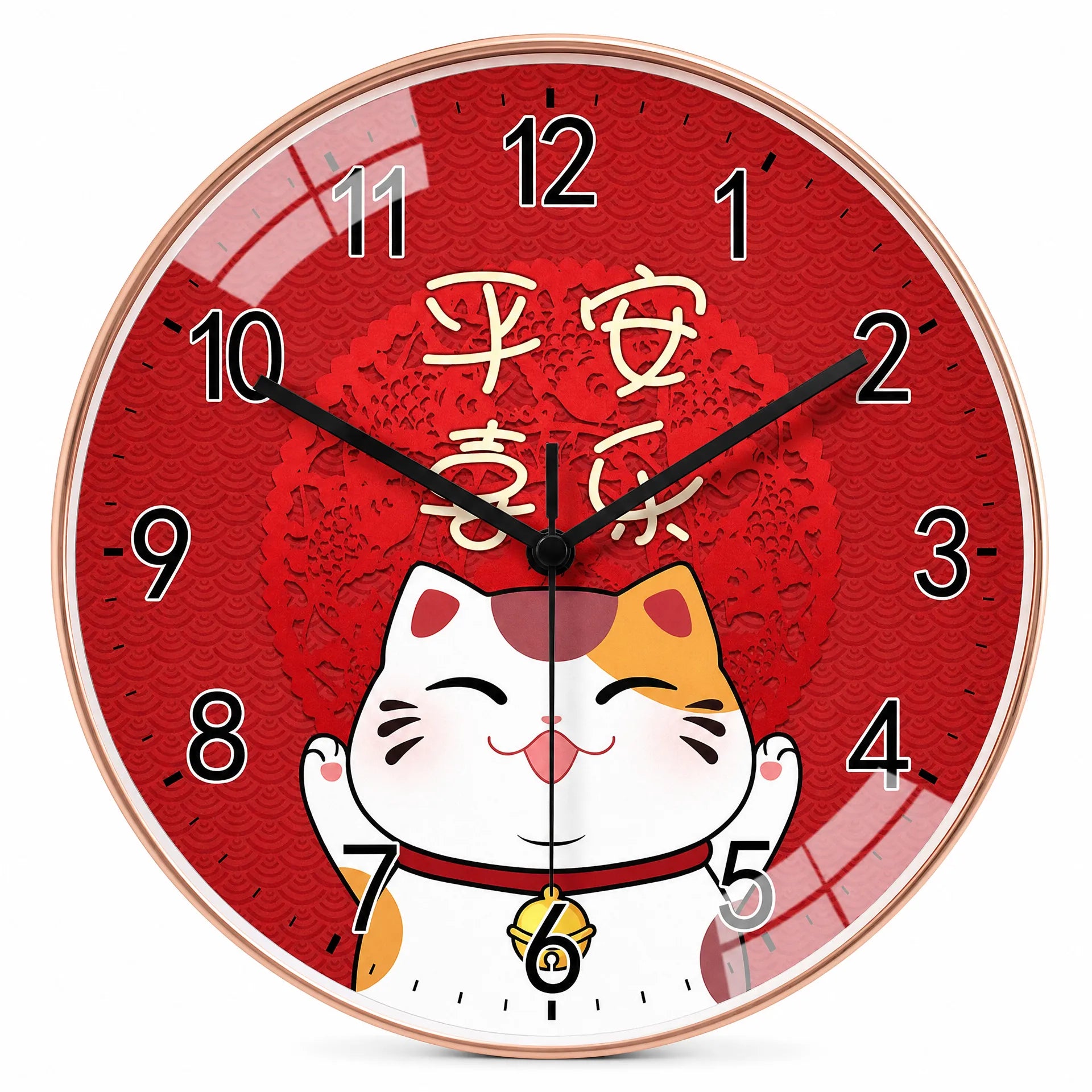 Royal Opera Style 5 / 20cm Maneki Cat Wall Clock