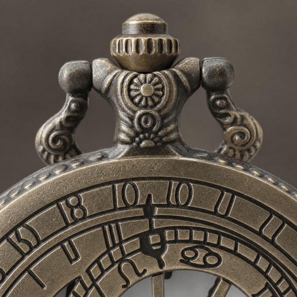 Royal Opera Vintage Astral Compass Skeleton Pocket Watch Image