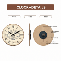 Royal Opera Vintage French Kitchen Clock Silent