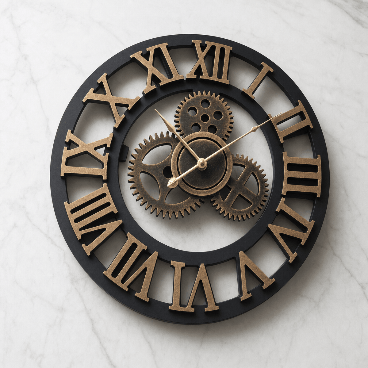 Royal Opera Vintage Industrial Wall Clock Exposed Gear