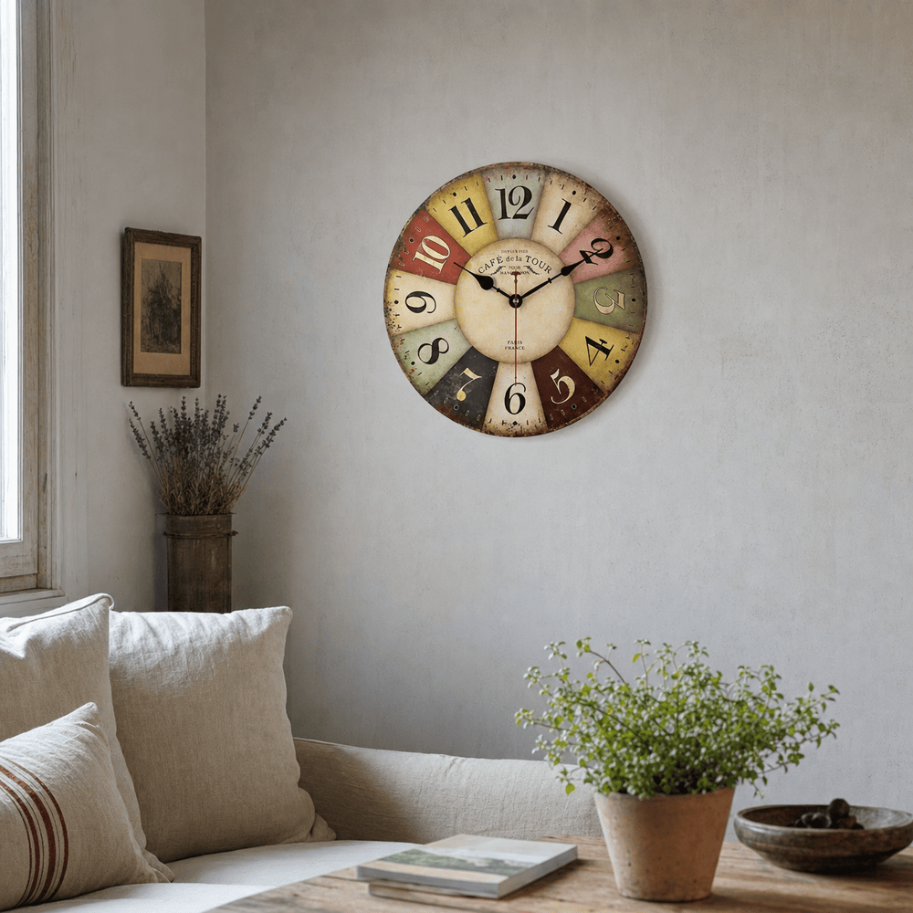 Royal Opera Vintage Industrial Wall Clock Silent Large