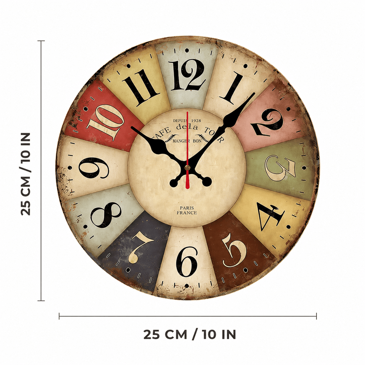 Royal Opera Vintage Industrial Wall Clock Silent Large