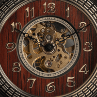 Royal Opera Vintage Mechanical Pocket Watch Wooden Inlay
