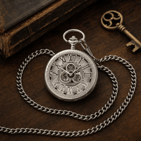 Royal Opera Vintage Skeleton Pocket Watch