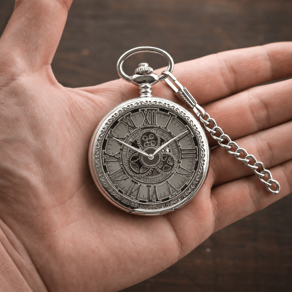 Royal Opera Vintage Skeleton Pocket Watch