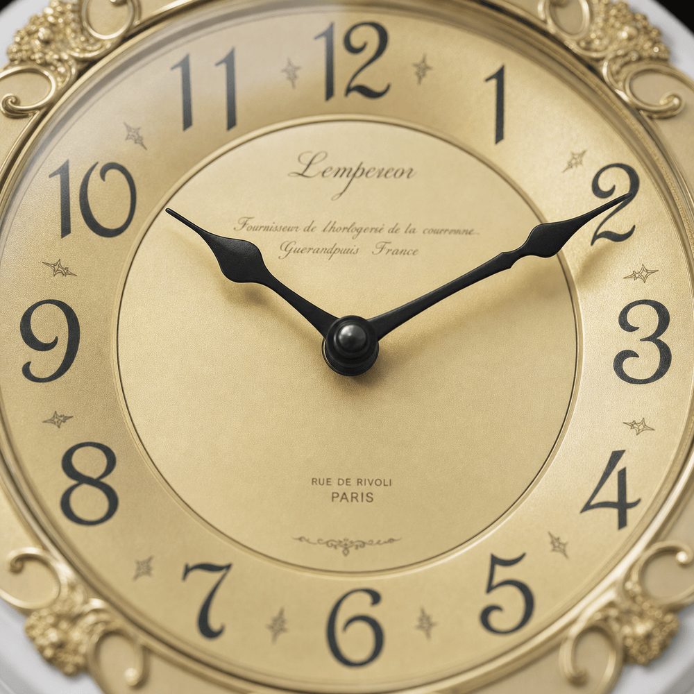 Royal Opera Vintage Wooden Wall Clock Silent Pendulum