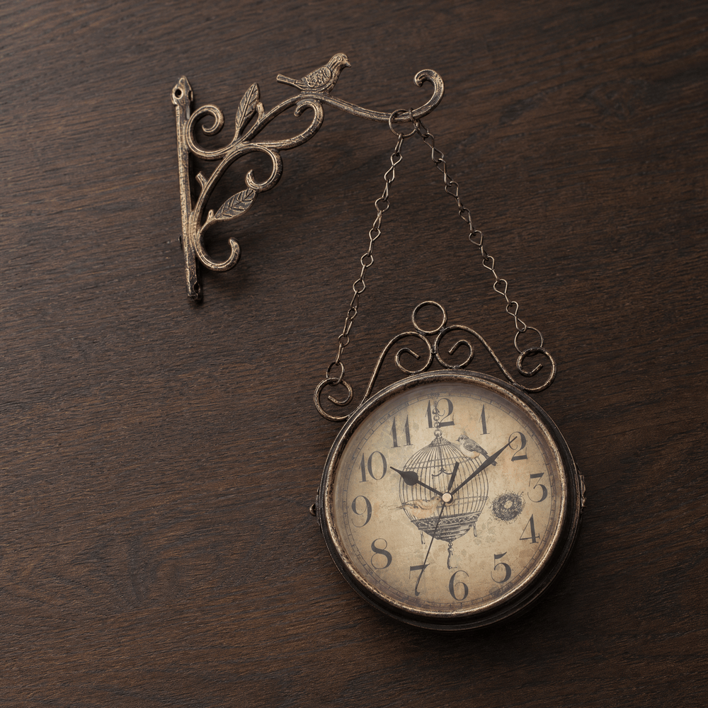 Royal Opera Wall Clock Birdcage Double Faced