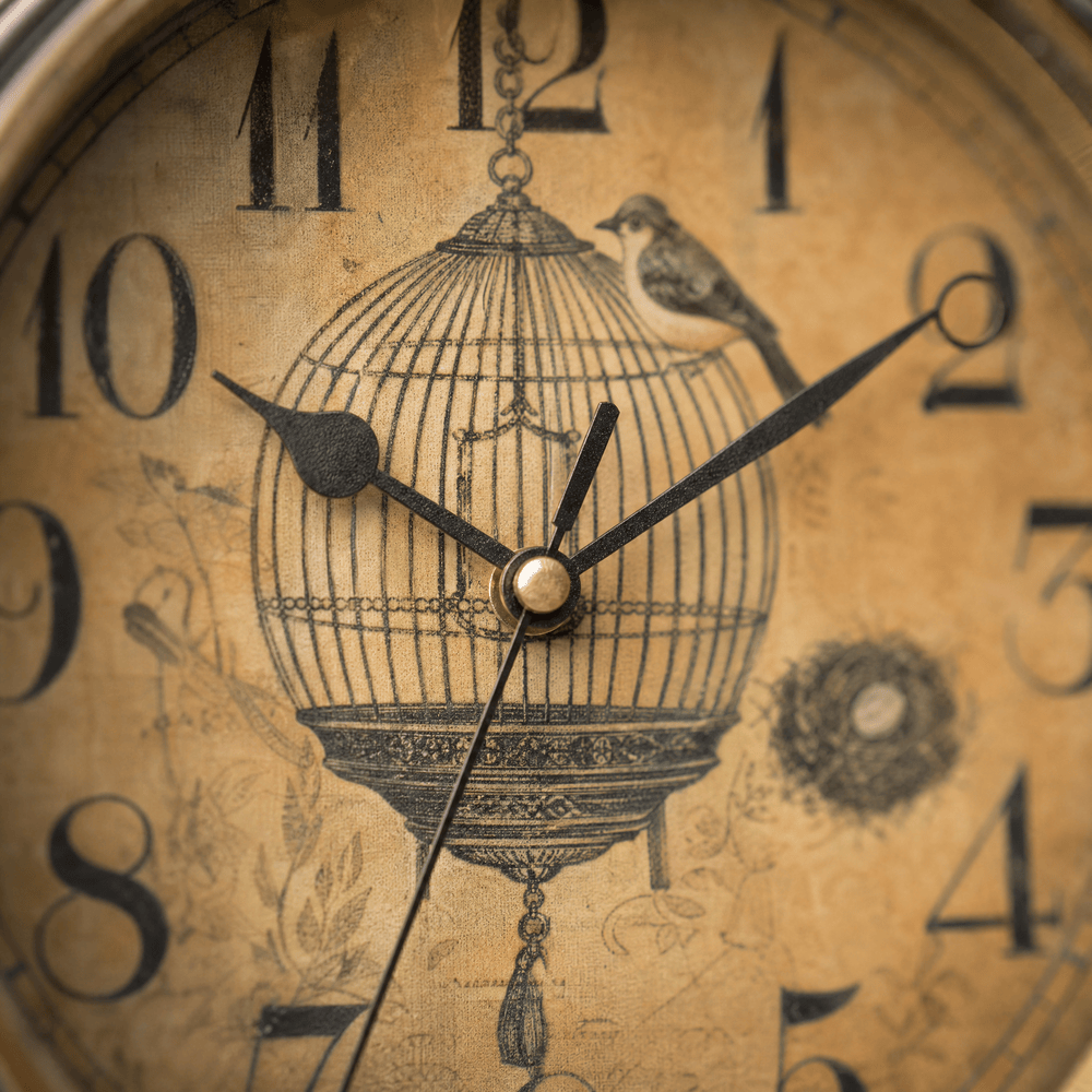 Royal Opera Wall Clock Birdcage Double Faced