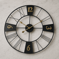 Royal Opera Wall Clock Industrial Roman Numerals