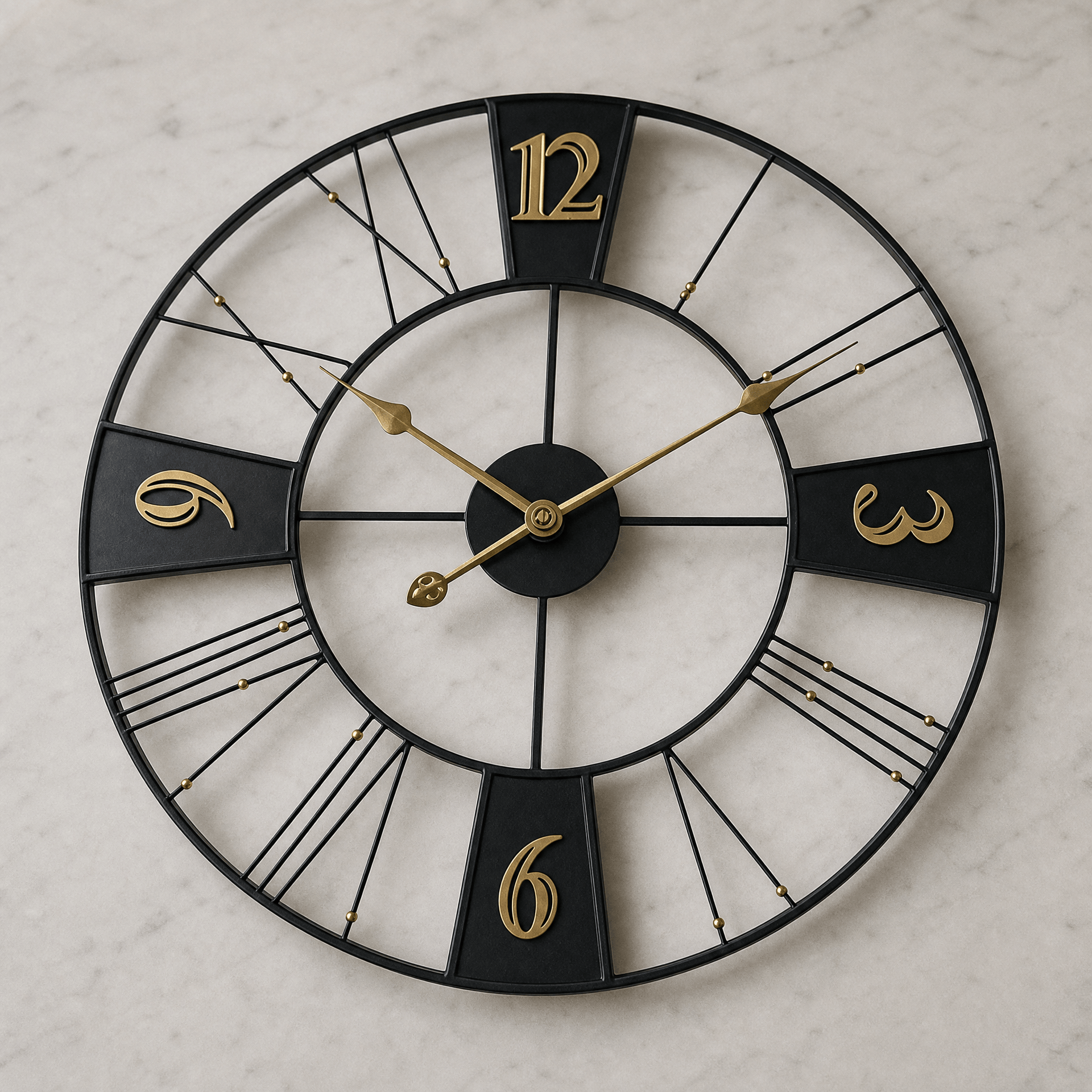 Royal Opera Wall Clock Industrial Roman Numerals