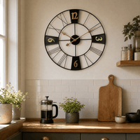 Royal Opera Wall Clock Industrial Roman Numerals